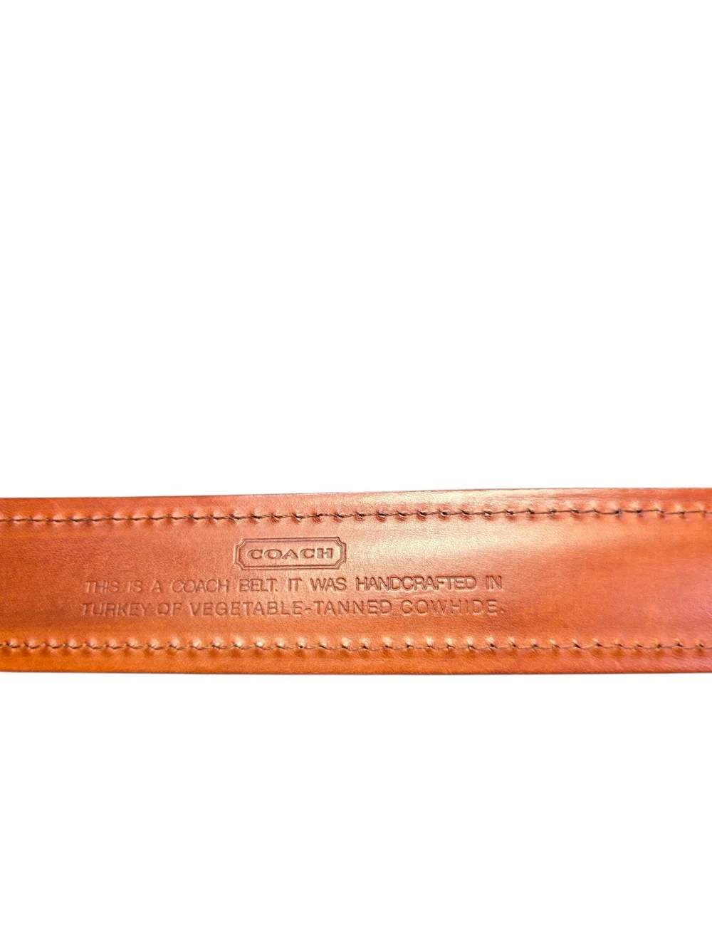 Vintage Coach Leather Black Belt Handcrafted in Turkey Vegetable Tanned 42